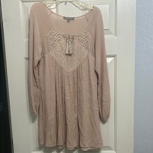 Free People Blush Pink Boho Tunic